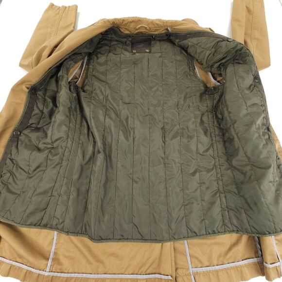 ZARA Man Chore Coat Military Jacket Short Trench Old Money Tailored Khaki - Picture 8 of 11